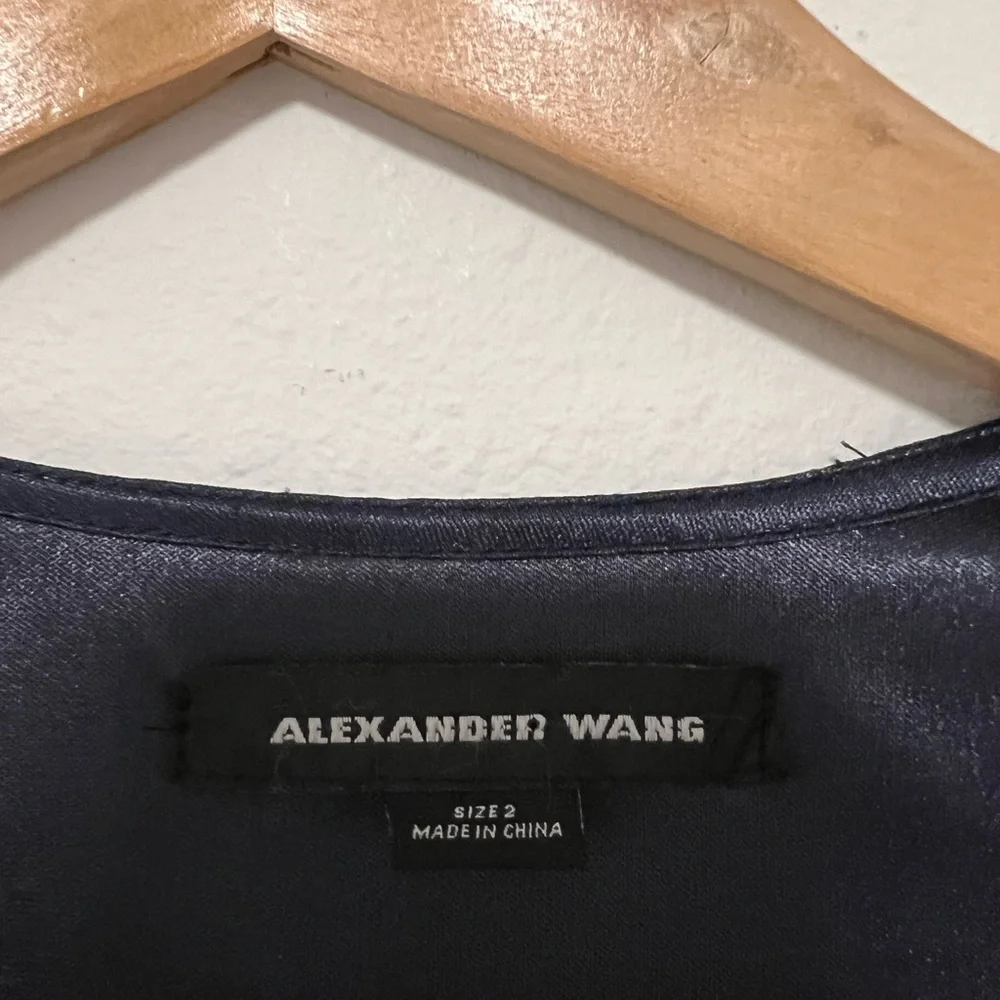 Alexander Wang Midnight Blue Sequin Mini Cowl Neck Cocktail Dress - Picture 3 of 9